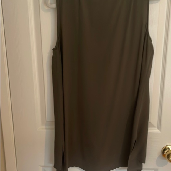 Eileen Fisher Green Tank Top with Scoop Neckline - Picture 3 of 5